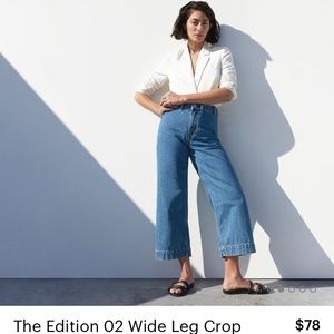 everlane - the edition 02 wide leg crop jean ✨